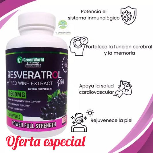 ✨ "Resveratrol Premium: Salud y Vitalidad en Cada Cápsula" ✨